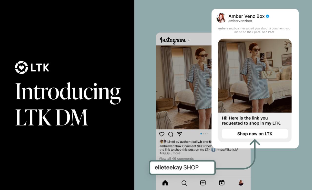 Influencer shopping app ltk gets an automatic direct message tool