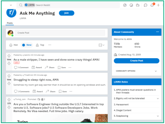 Reddit new ask me anything features