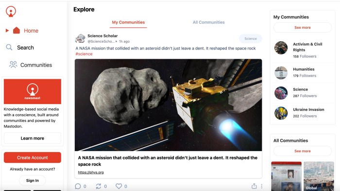 Newsmast brings curated communities to the open source twitter x alternative mastodon